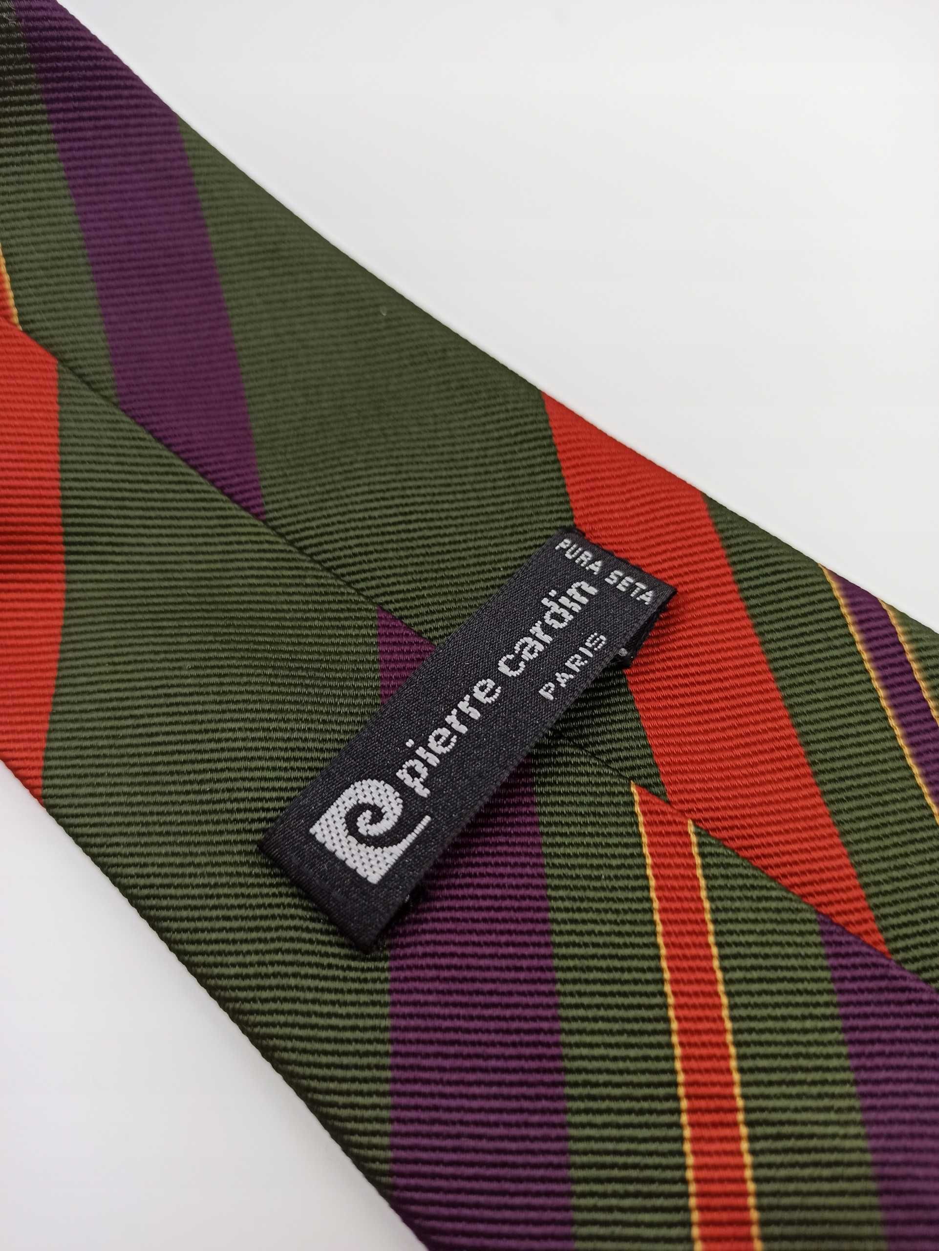 Pierre Cardin jedwabny krawat w paski pc17