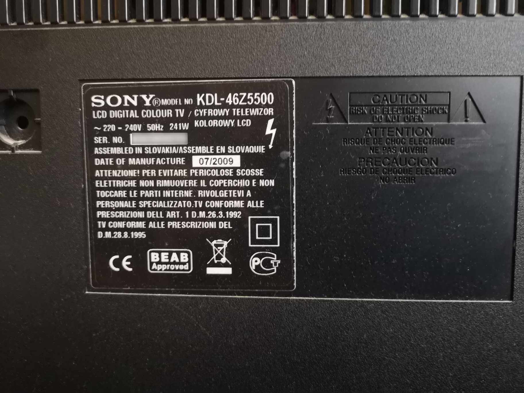 Telewizor Sony Bravia KLD-46Z5500 46 cali