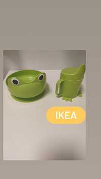 Дитячий посуд. Миска, чашка поильник Ikea. Чохол в стільчик