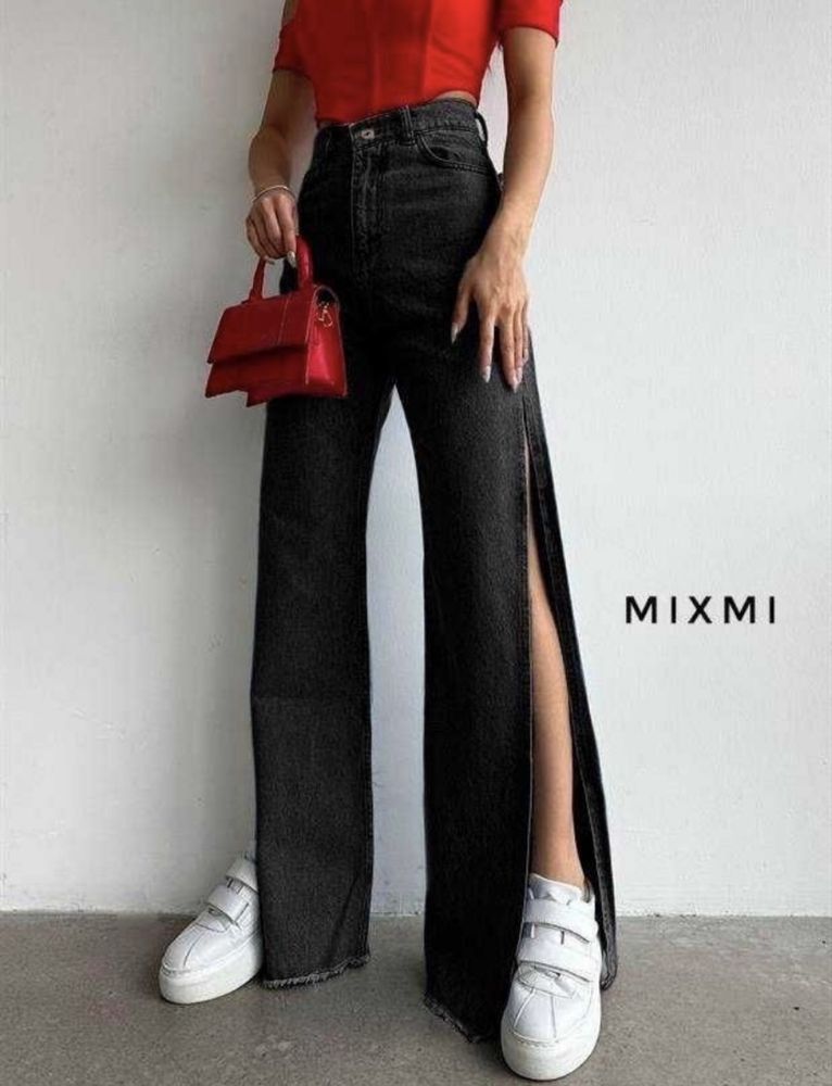 Джинсы черные с разрезами H&M