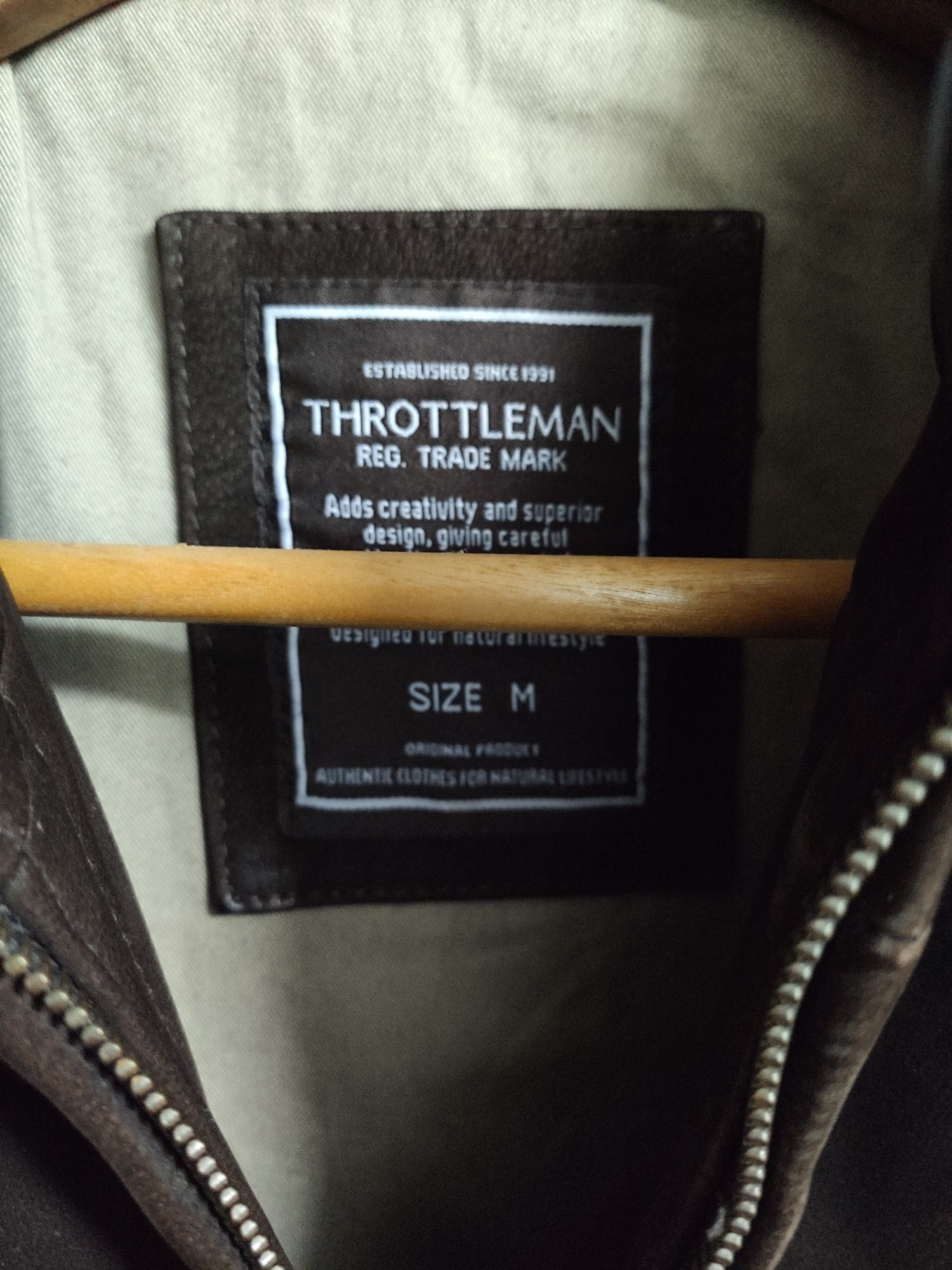 Trottleman Blusão (casaco) M - Pele castanha