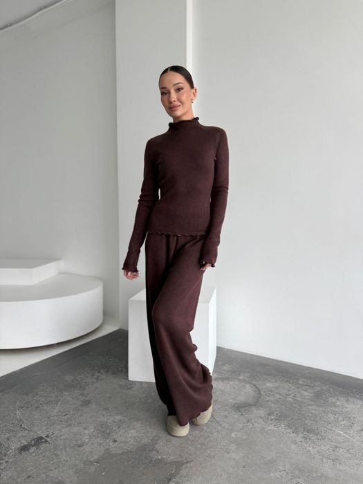 Тренд Жіночий Костюм Ангога Альпака Юкон Шоколад