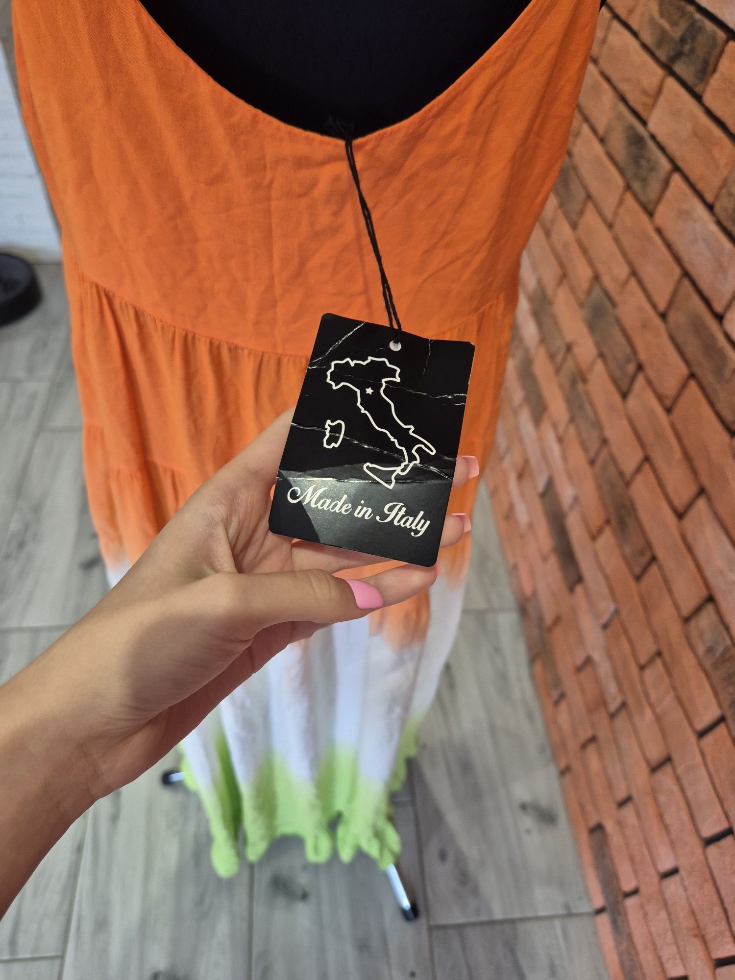 Kolorowa sukienka letnia maxi M L XL