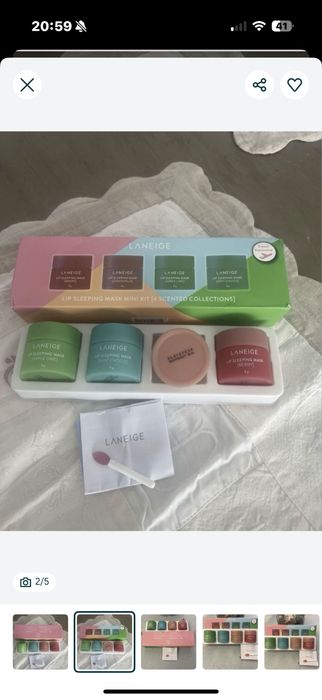 Laneige maski do ust 4 sztuki nowe