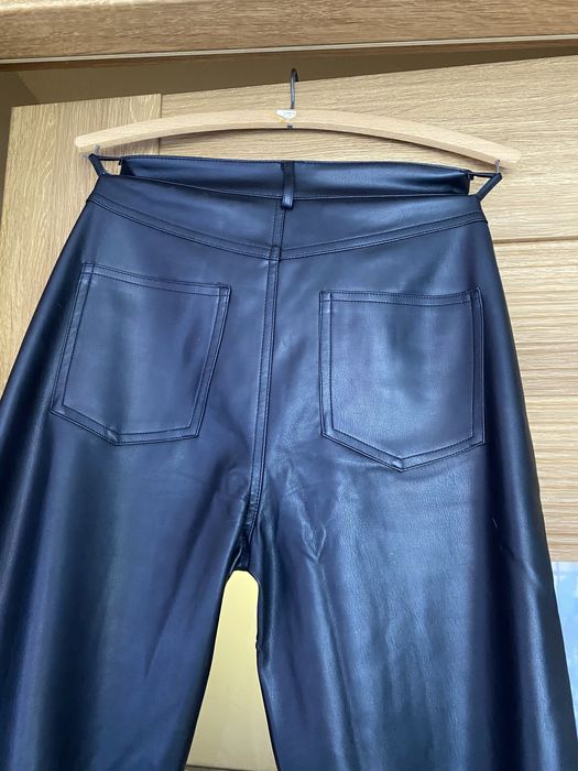 Spodnie woskowane wide leg