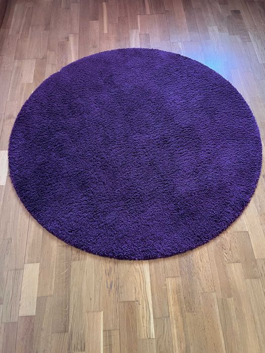 Tapete Redondo Roxo - Limpo