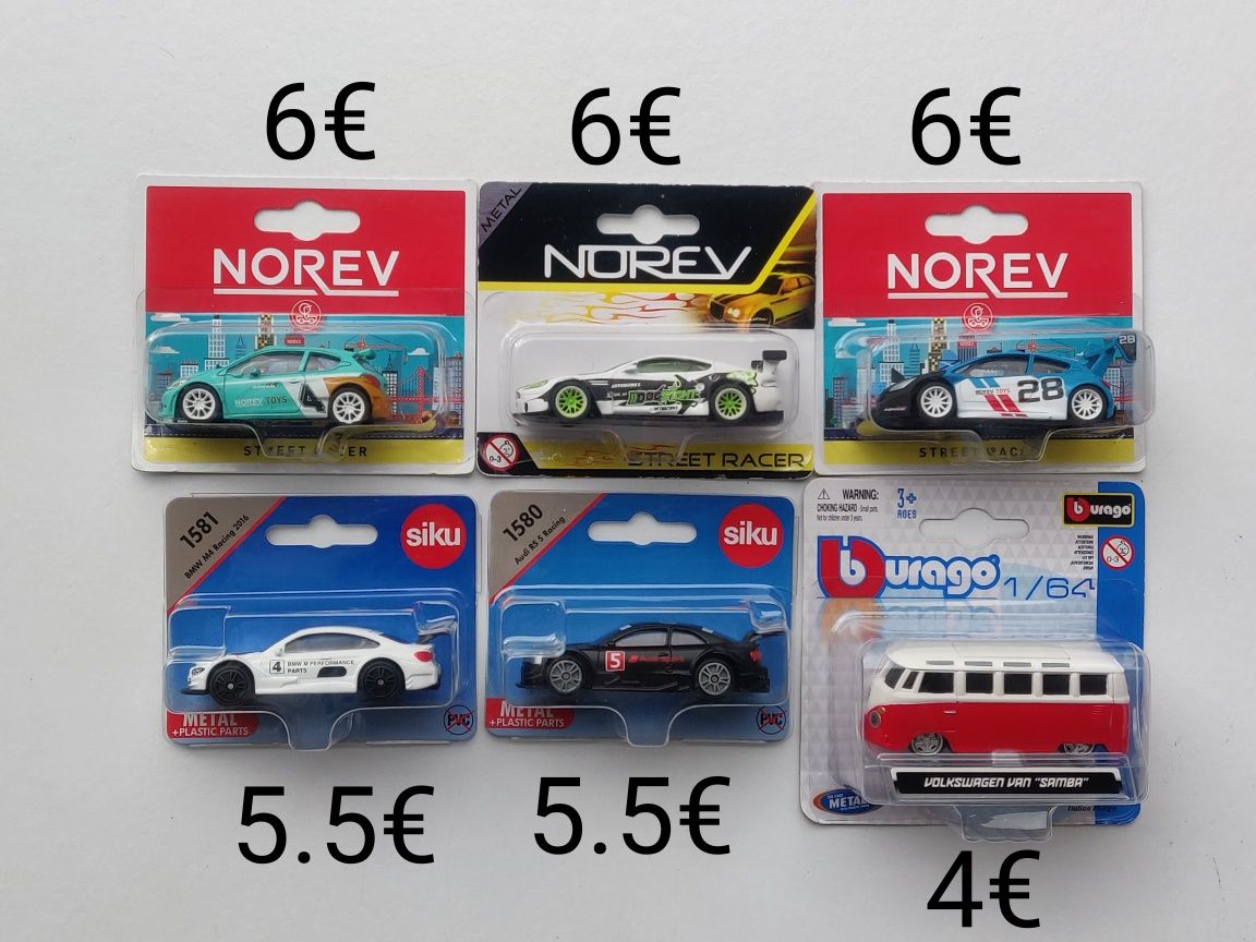 1:64 Maisto, Matchbox collectors, Majorette e outros. Preços nas fotos