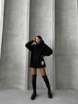 Bluza z kapturem oversize - czarny S-L