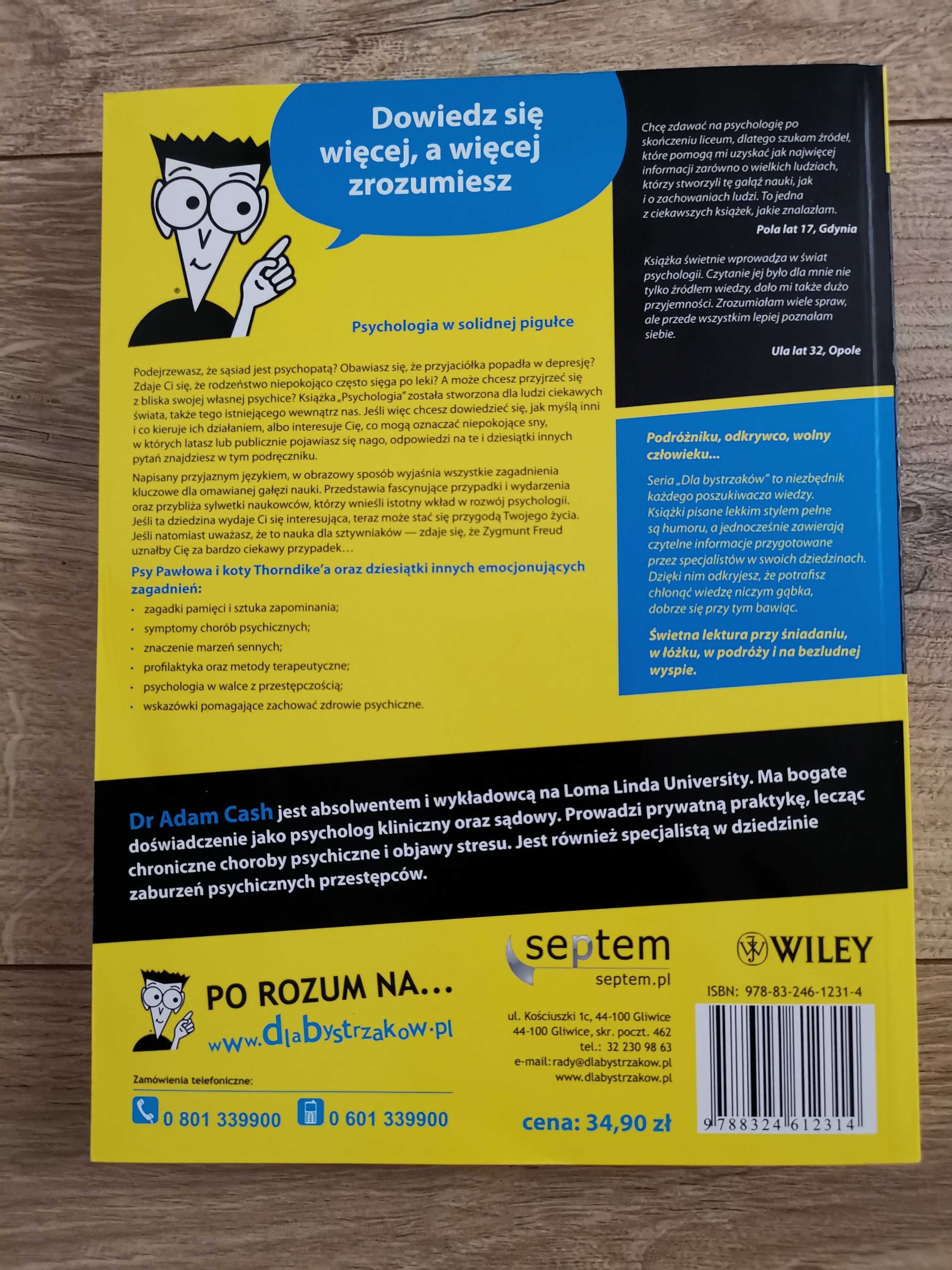 Psychologia dla bystrzaków, dr Adam Cash