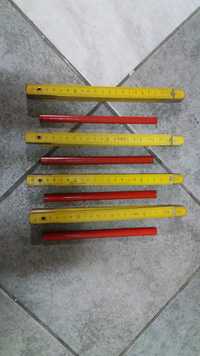 Metrówka miarka miara drewniana składana 1m + ołówek
