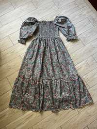 Плаття сукня Zara довга з обʼємними рукавами С-М