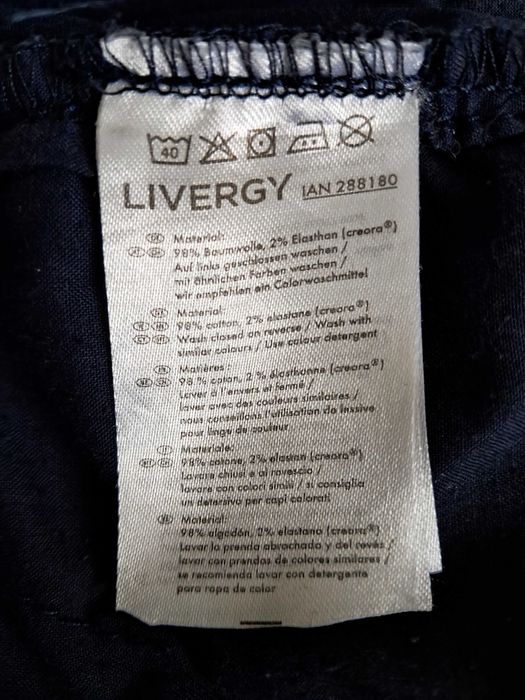 męskie spodnie granatowe bawełniane LIVERGY 56