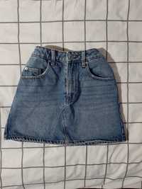 Джинсовая мини юбка, идеал, размер 32/хс/xs/xxs