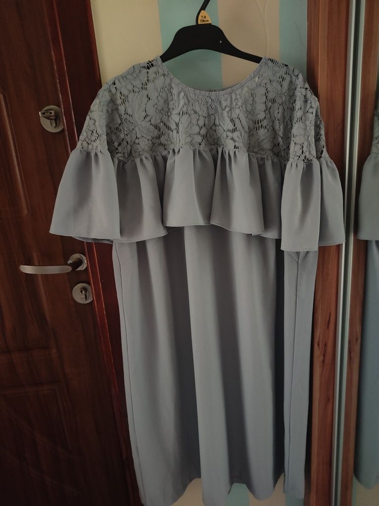 sukienka szara z H&M