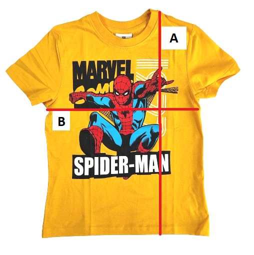 Żółta koszulka z krótkim rękawem Spider-Man Marvel rozm. 9A / 134