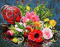 Obraz do malowania po numerach Kwiaty w wazonie