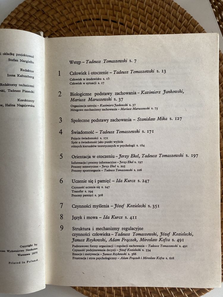 Psychologia pod redakcja Tadeusza Tomaszewskiego