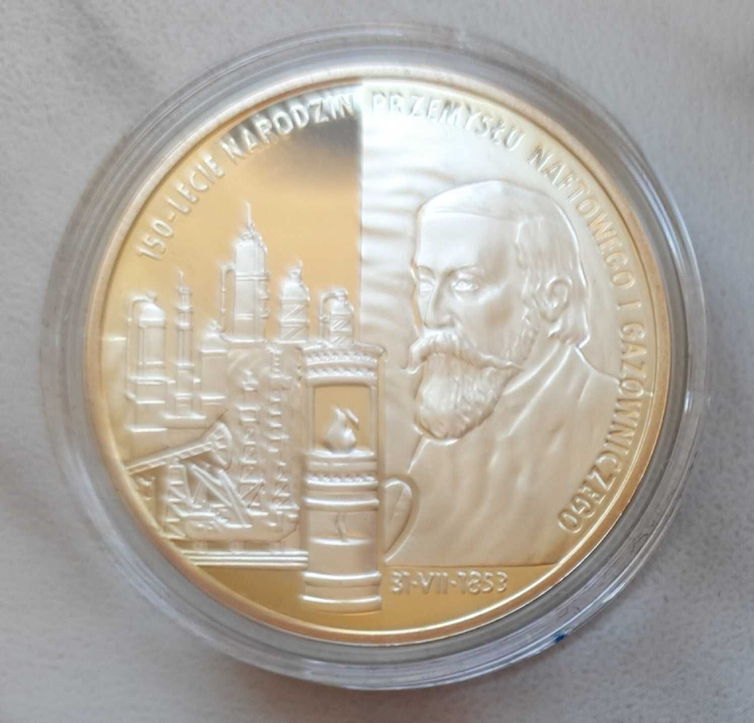 Srebrna moneta 10 złotych z 2003 roku - przemysł naftowy