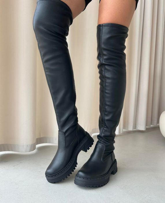 Ботфорты зимние черные
