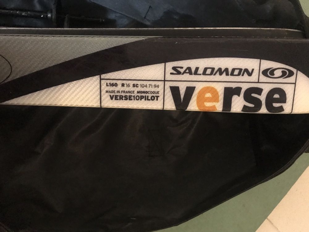 skis  salomon verse10pilote l160 com bastao