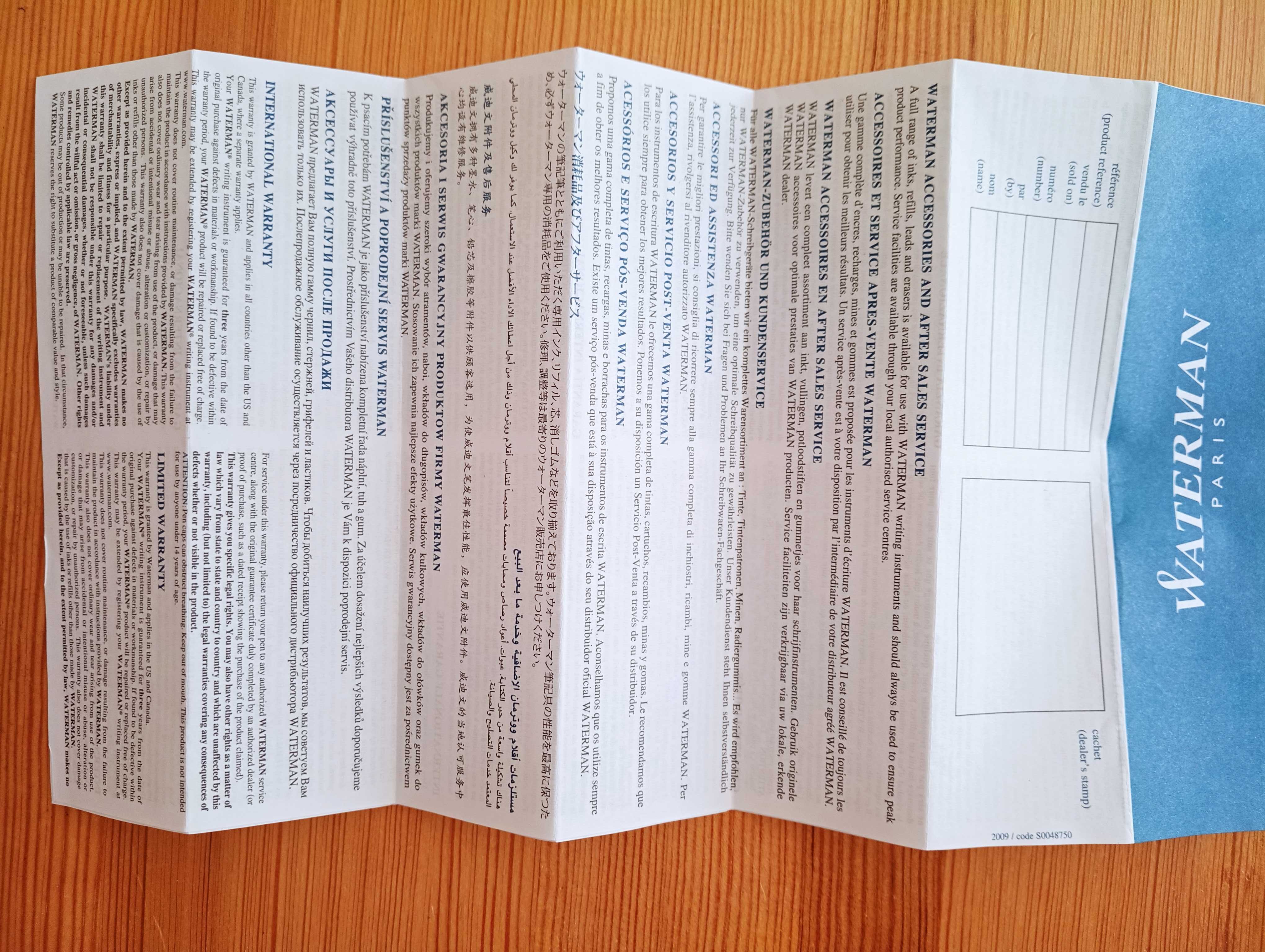 Wieczne pióro Waterman Paris nowe