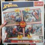 Zestaw puzzle spiderman. zestaw do rysowania oraz książeczka