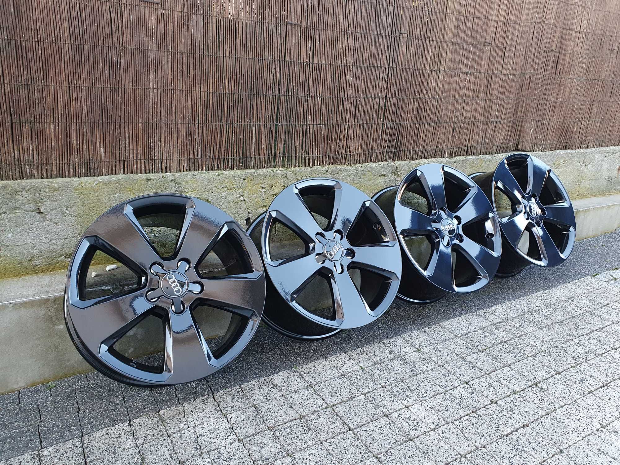 4x Oryginalne 17-stki Audi 5x112 czarny połysk!