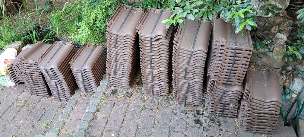 Dachówka braas rubin brązowa nowa plus gąsiory