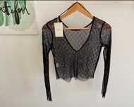 Camisola transparente Bershka S, nova com etiqueta