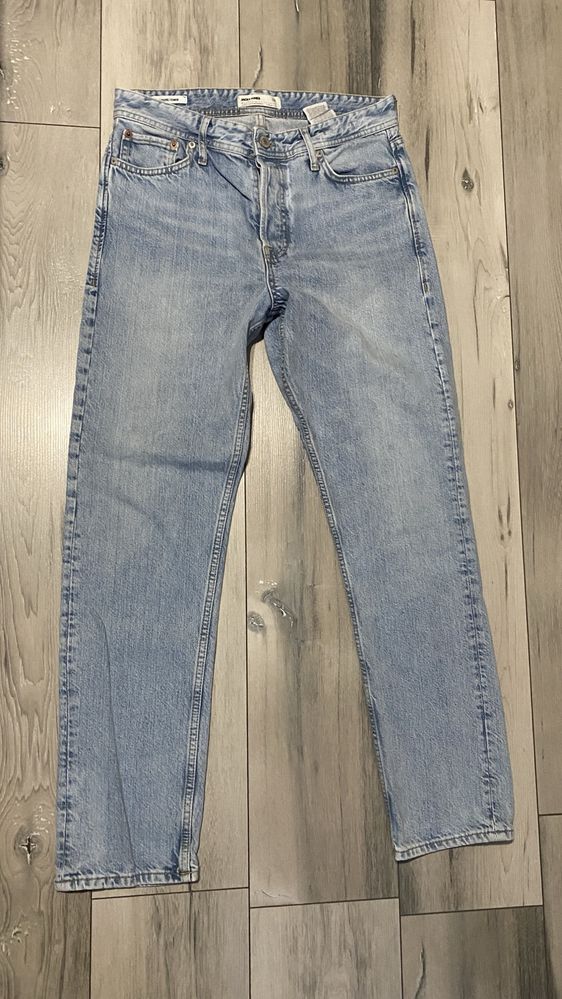 Spodnie Jack&Jones 29/32  LOOSE/ CHRIS męskie jeansy błękitne bawełna