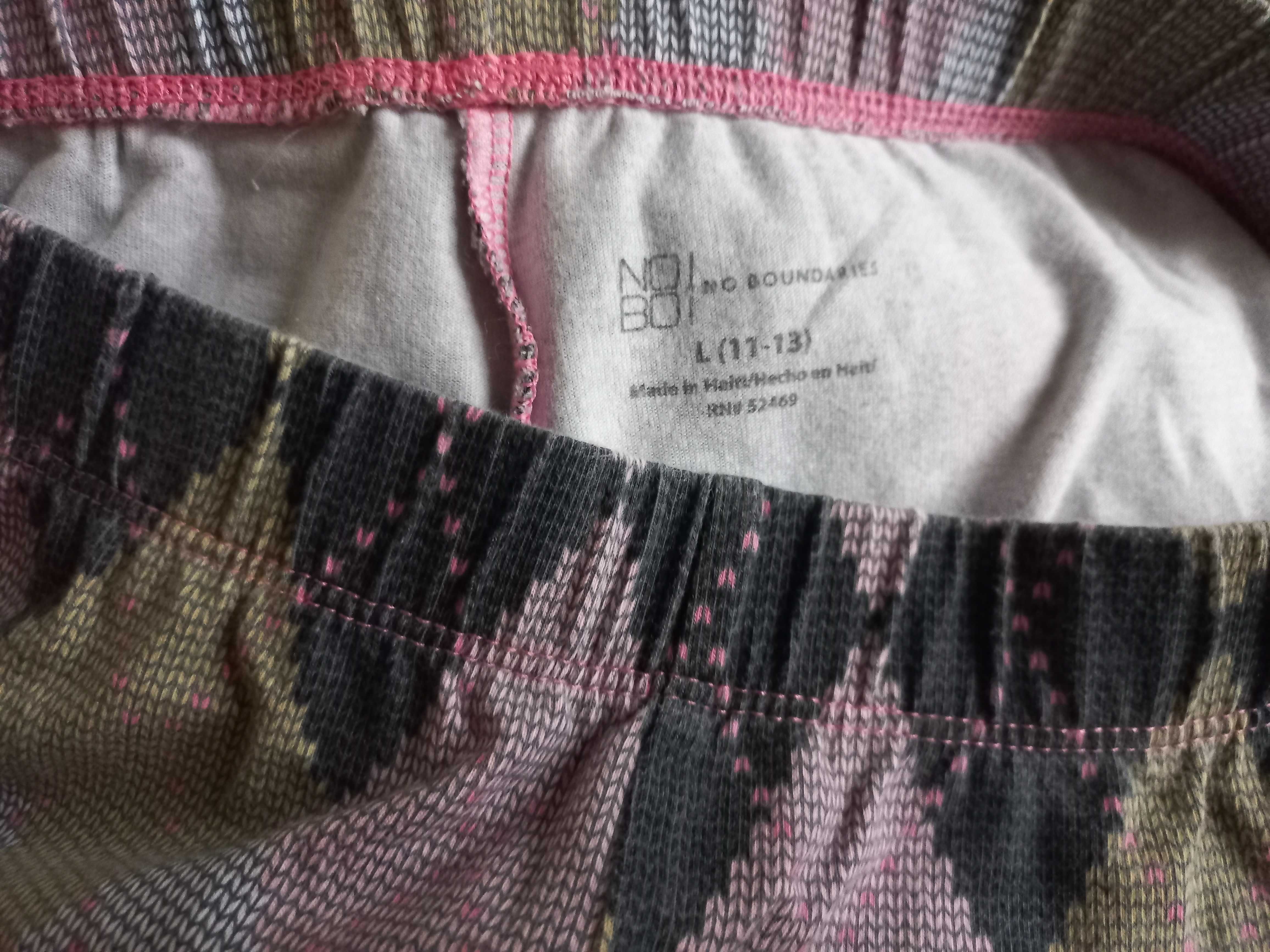 Spodnie damskie Leginsy r. L sweterkowy wzór NOWE