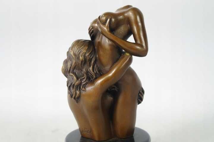 Figura z brązu rzeźba dwie kobiety AKT naga kobieta