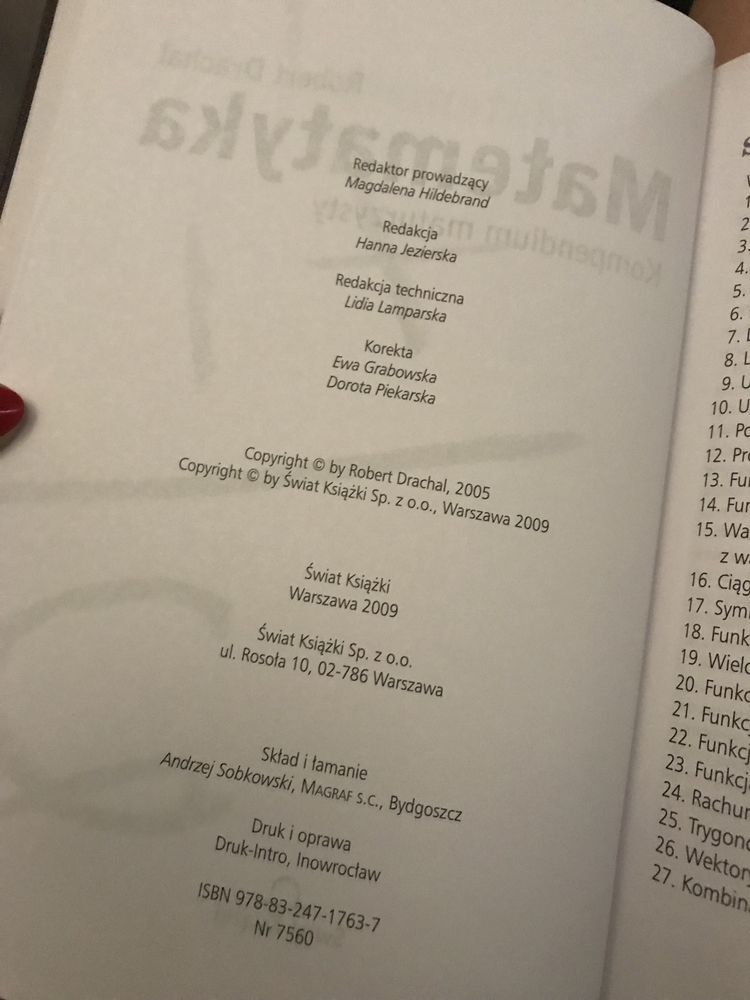 Matematyka kompendium maturzysty książka