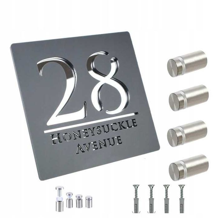 Tabliczka Adres Posesji Na Zamówienie Dom Zewnętrzna 29x29cm