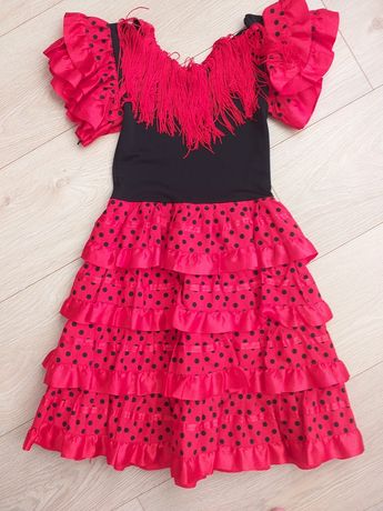Przebranie strój karnawałowy sukienka Flamenko 5 lat