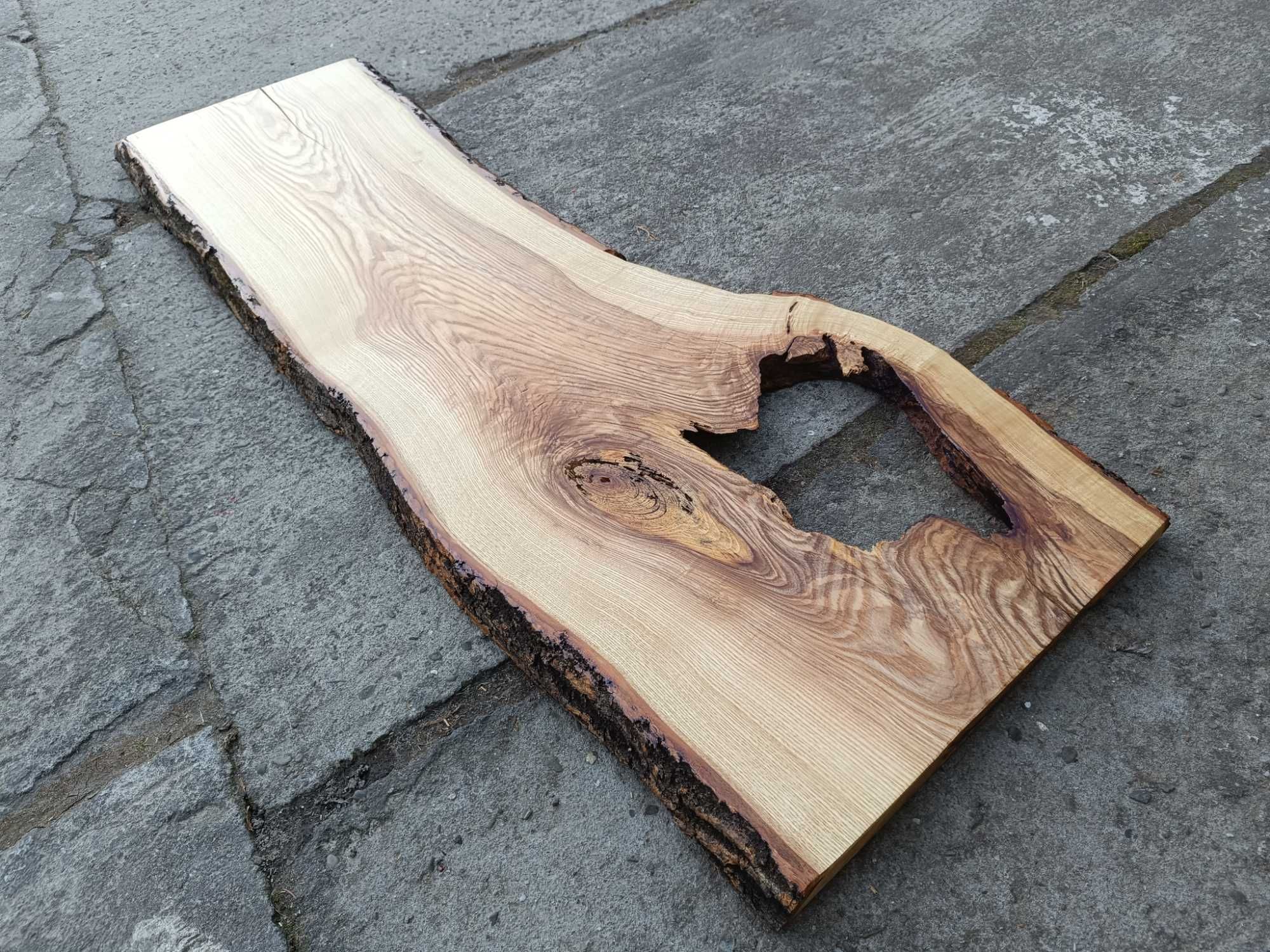 Monolit jesion blat dekoracja Live Edge