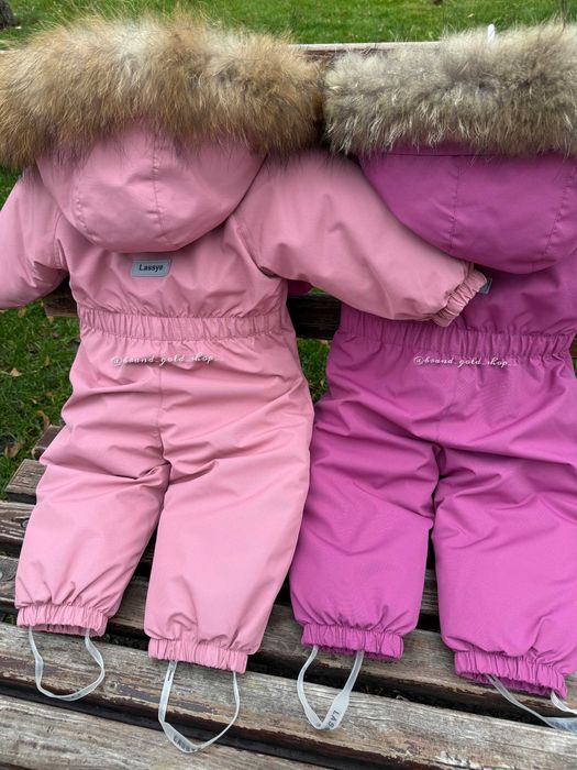 Суцільний зимовий термо комбінезон lassye для дівчинки 74-98