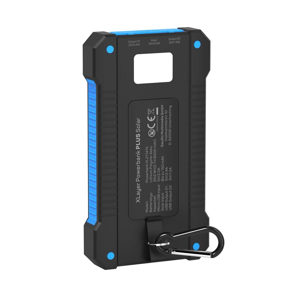 XLayer Powerbank Solar 8000 mAh
