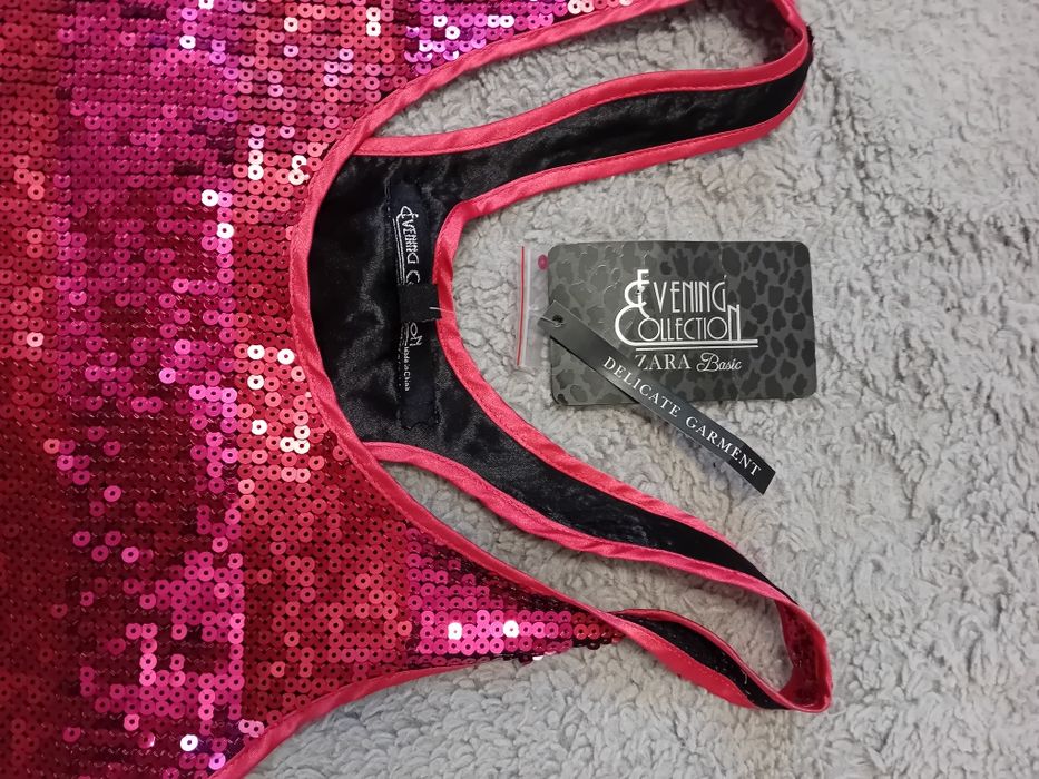 # Zara i w nim Collection podkoszulka cekinowa sukienka Mini