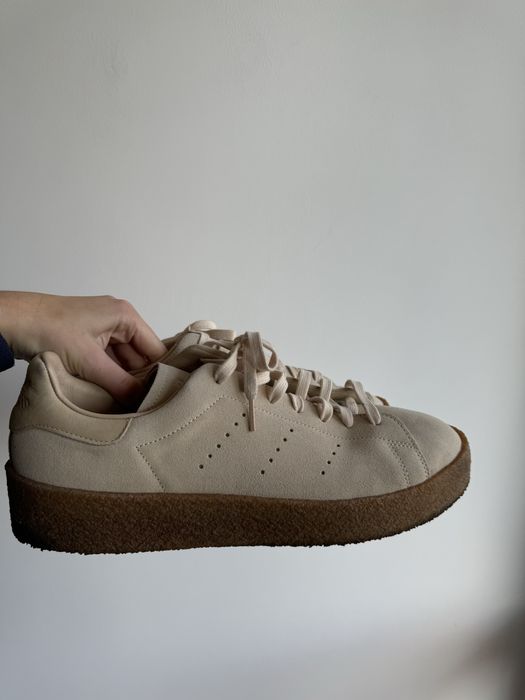 Stan Smith oryginalne beżowe buty skórzane zamszowe 46 2/3