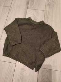 Sweter sweterek butelkowa zieleń Zara dla chłopca r86