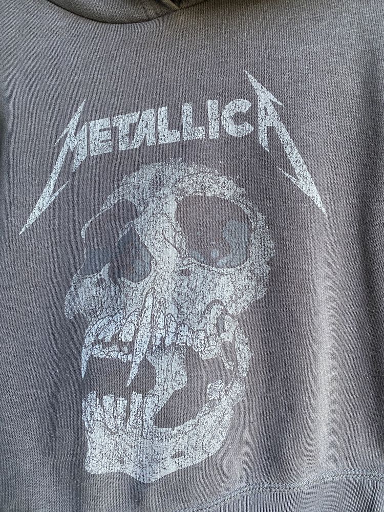 Bluza z nadrukiem h&m 2/4 98/104 szara metallica