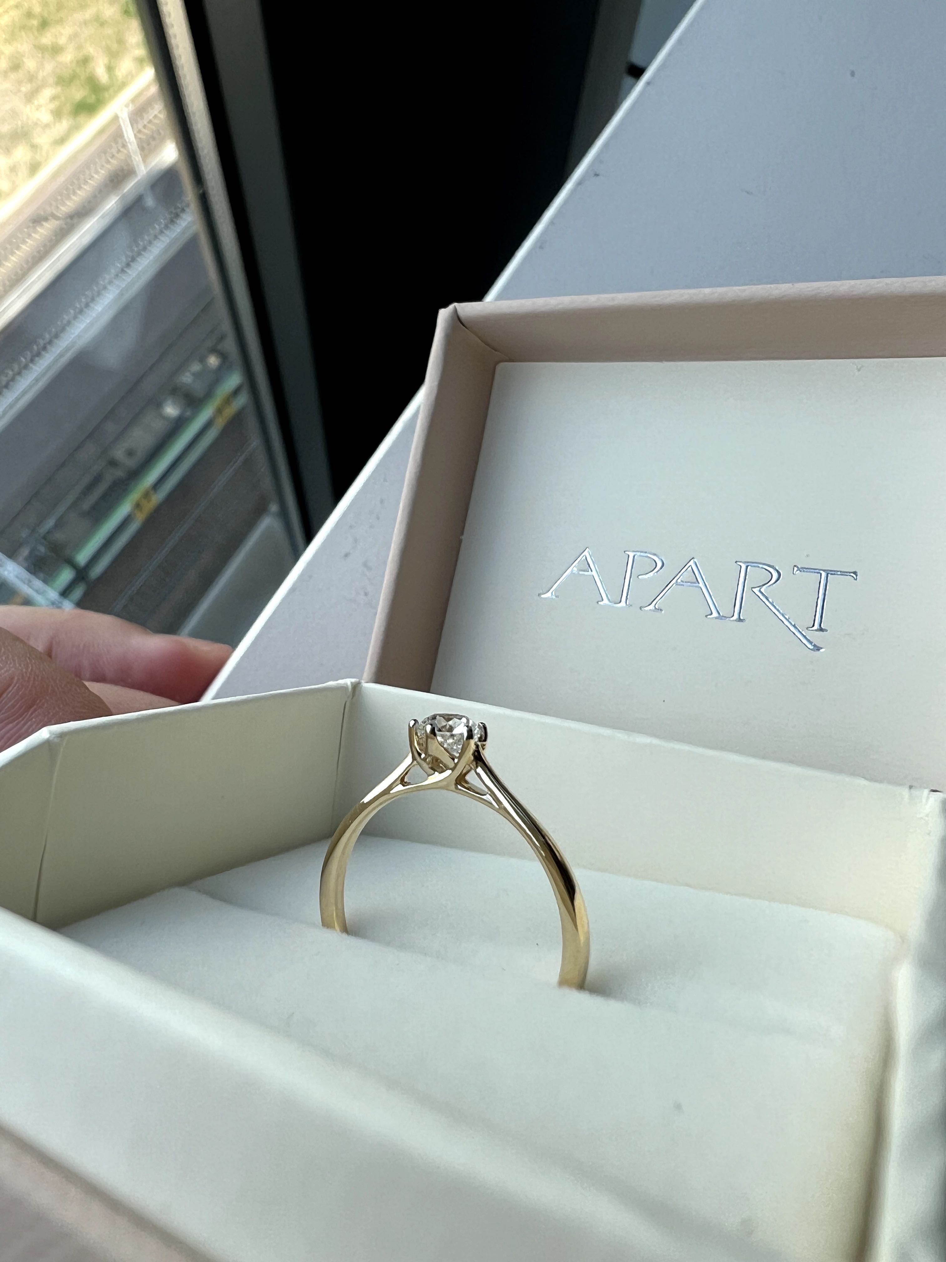 Nowy pierścionek zaręczynowy Apart-duży brylant za 50% ceny! Rozmiar 9