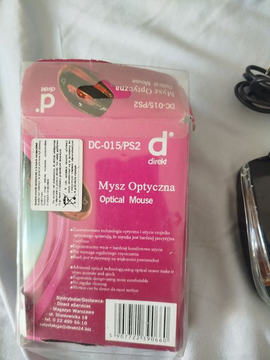 Mysz do komputera na kablu nowa