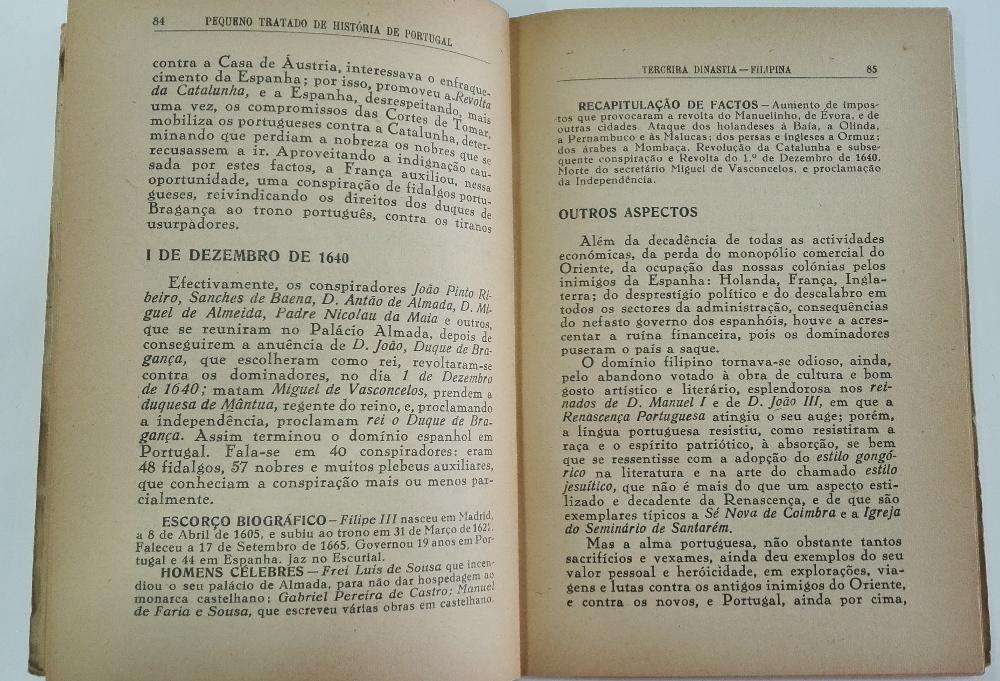 Pequeno Tratado de História de Portugal e de Hist. Brasil