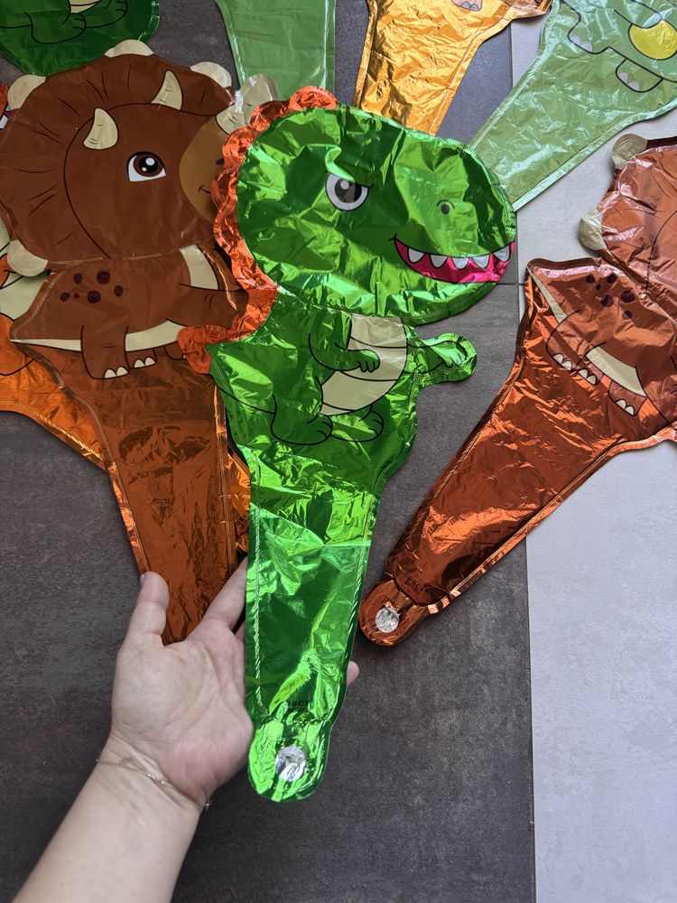 8x balon na hel 3D duży dinozaur maczuga urodziny baloniki dinusie rex