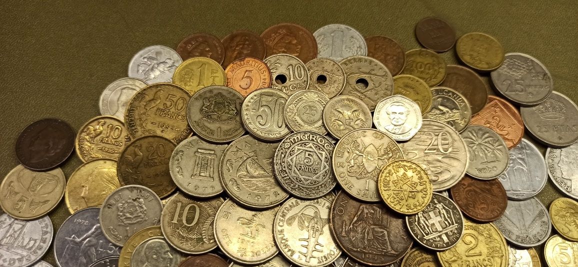 Набор монет зі всього світу, 140шт без повторів. Без Росії та СССР