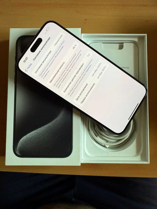 iPhone 15 Pro Max 256Gb Black Titanium Neverlock Ideal Европеец 2шт!
