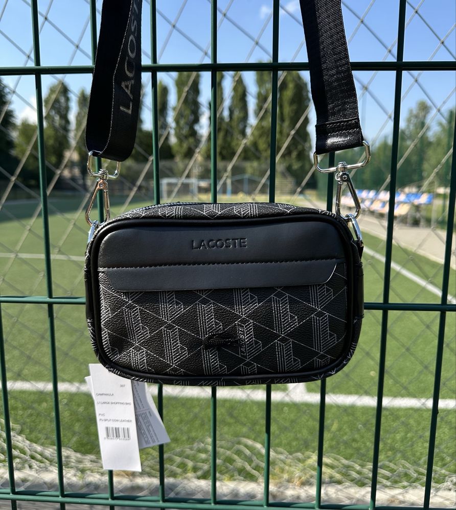 барсетка лакоста мужская монограмм сумка lacoste через плечо