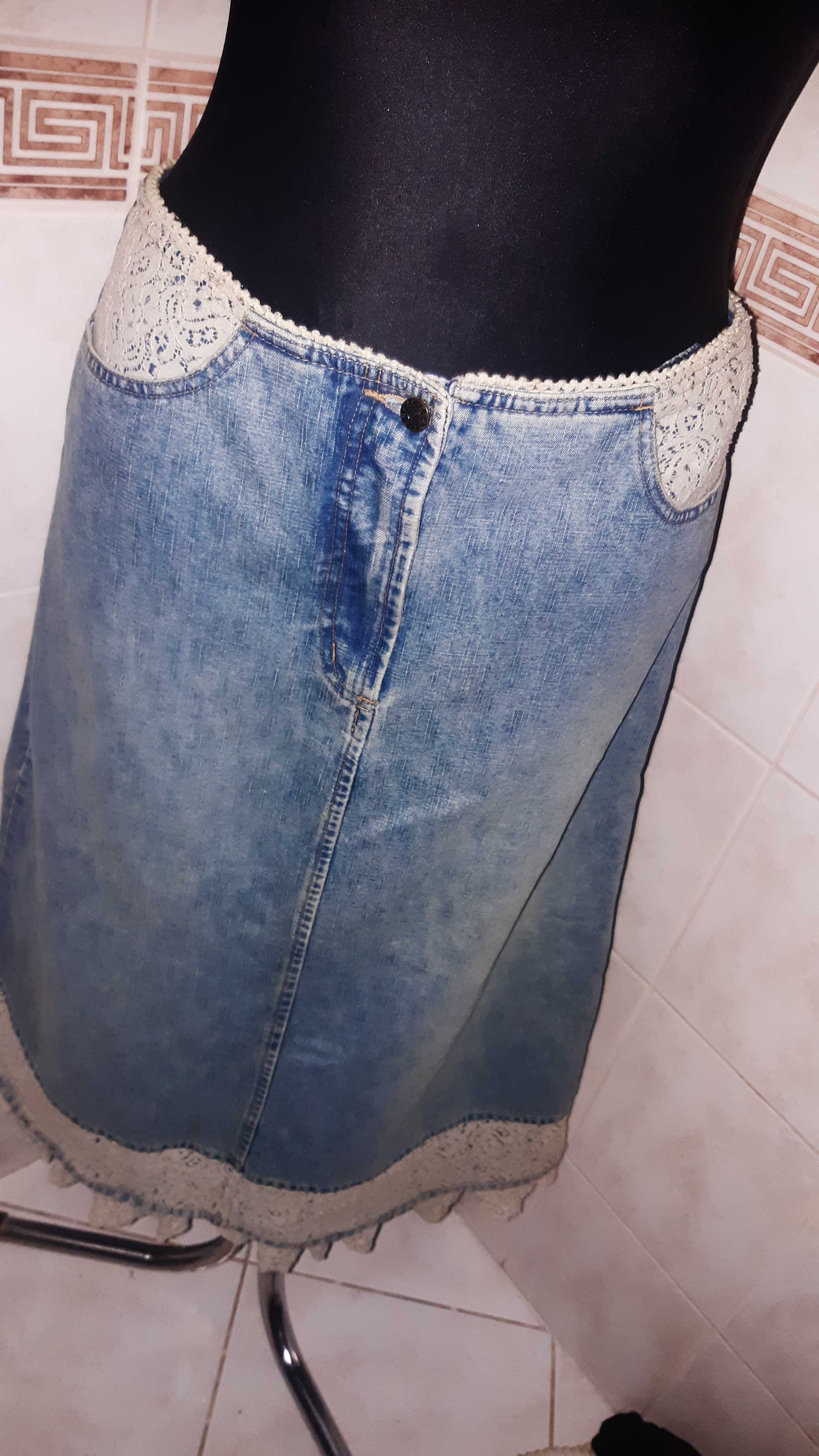 Spódnica jeansowa 40 L Jak Nowa